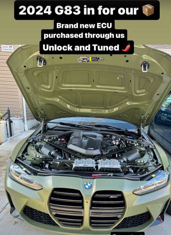 BMW ECU full unlock and Bootmod3 tuning interface from BOOTMOD3 TUNING USA, showing the device and diagnostic port.