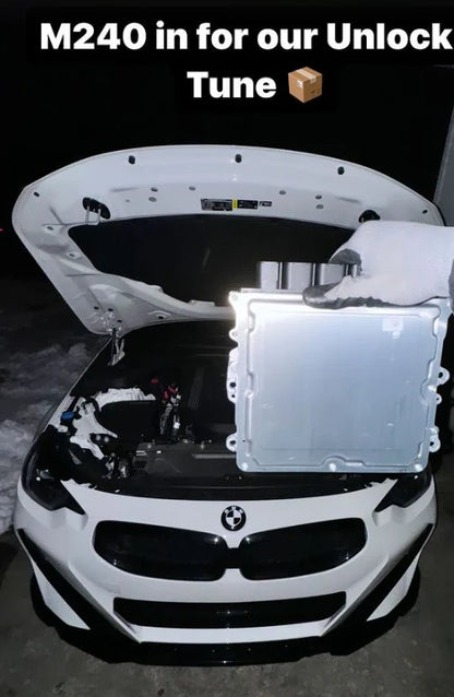 BMW ECU full unlock and Bootmod3 tuning kit from BOOTMOD3 TUNING USA, showing the ECU unit and tuning interface.