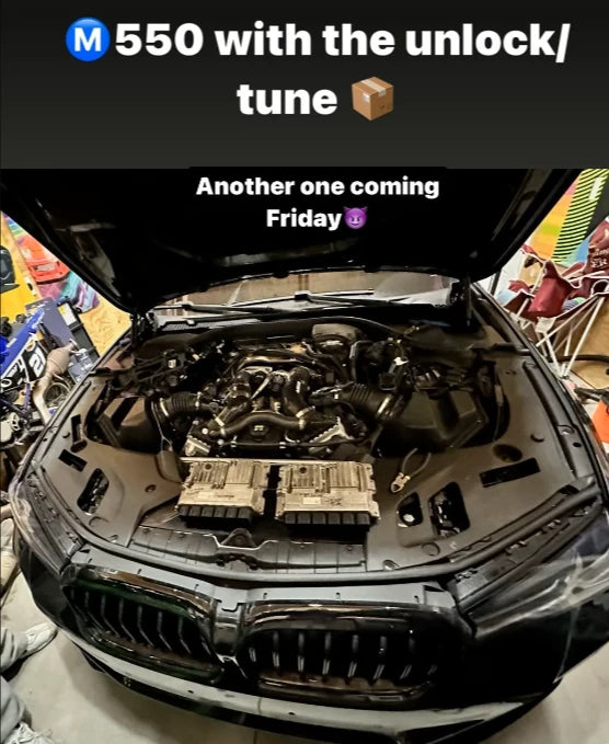 BMW ECU full unlock and Bootmod3 tune by BOOTMOD3 TUNING USA, showing the ECU unit with tuning interface.