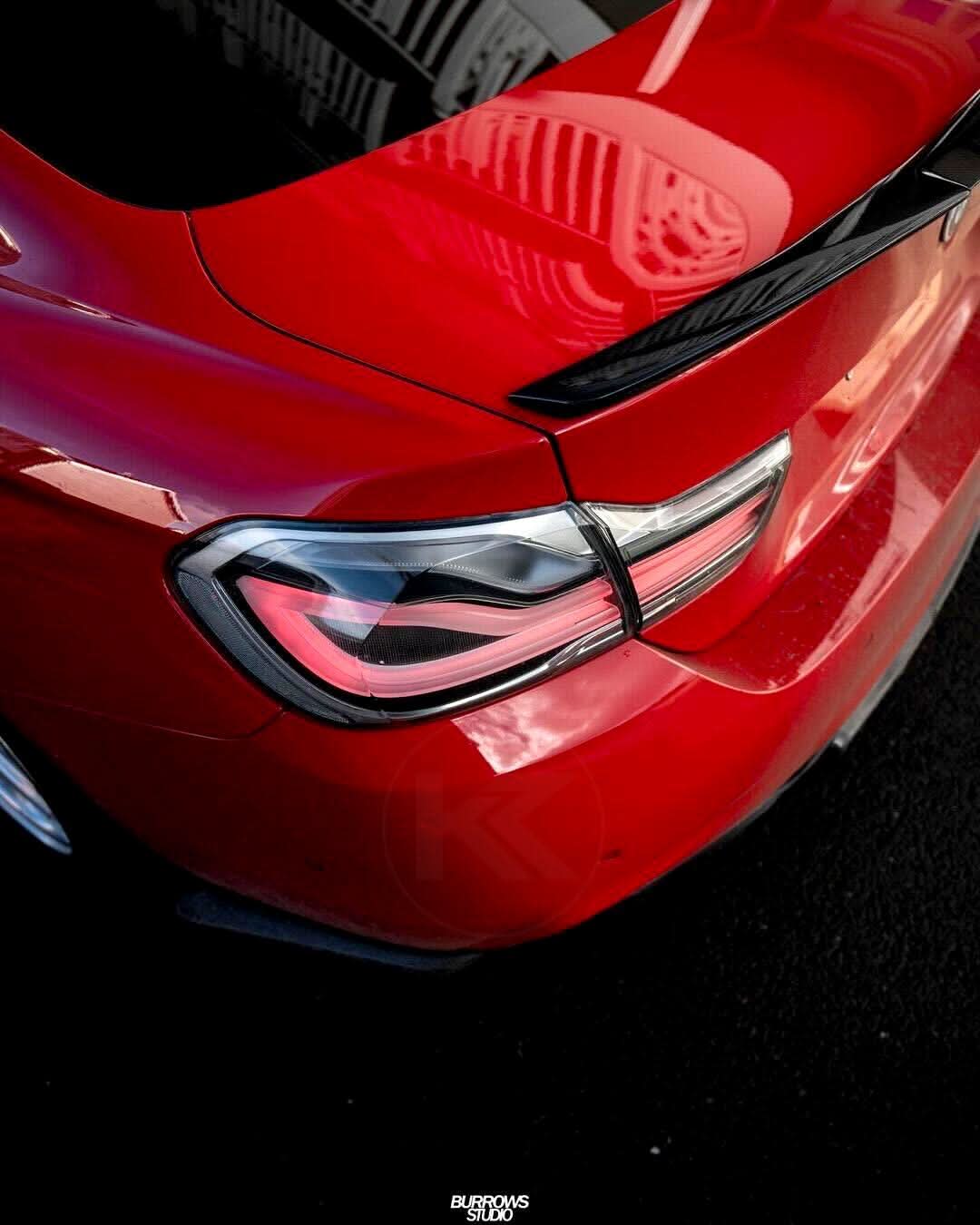 BMW 4-Series F32/F82 F33 F35 clear LED tail lights by K2 Industries, showing sleek, modern design for 2013-2016 models.