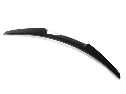 BMW F82 M4 carbon fiber trunk spoiler with V style design by Palenon Performance, showcasing its sleek aerodynamic shape.