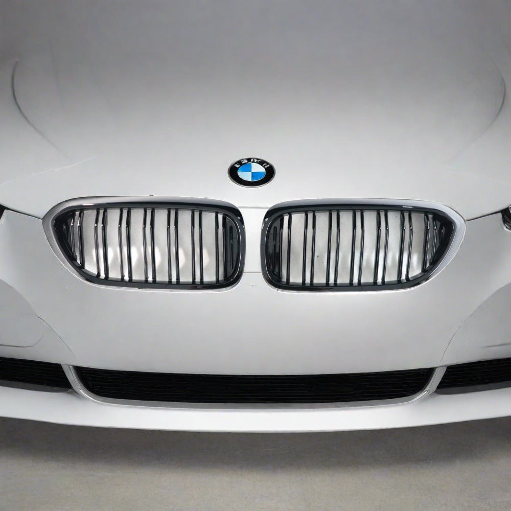 ABS front grille for 2017-2020 BMW G30 530i, 540i, M550i by Palenon Performance, shown installed on vehicle.