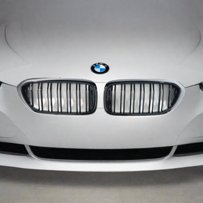 ABS front grille for 2017-2020 BMW G30 530i, 540i, M550i by Palenon Performance, shown installed on vehicle.