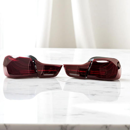 BMW F82 M4 and F32 430i, 435i, 440i, 420i, 428i CSL laser tail lights by Palenon Performance, close-up view of LED taillight assembly.