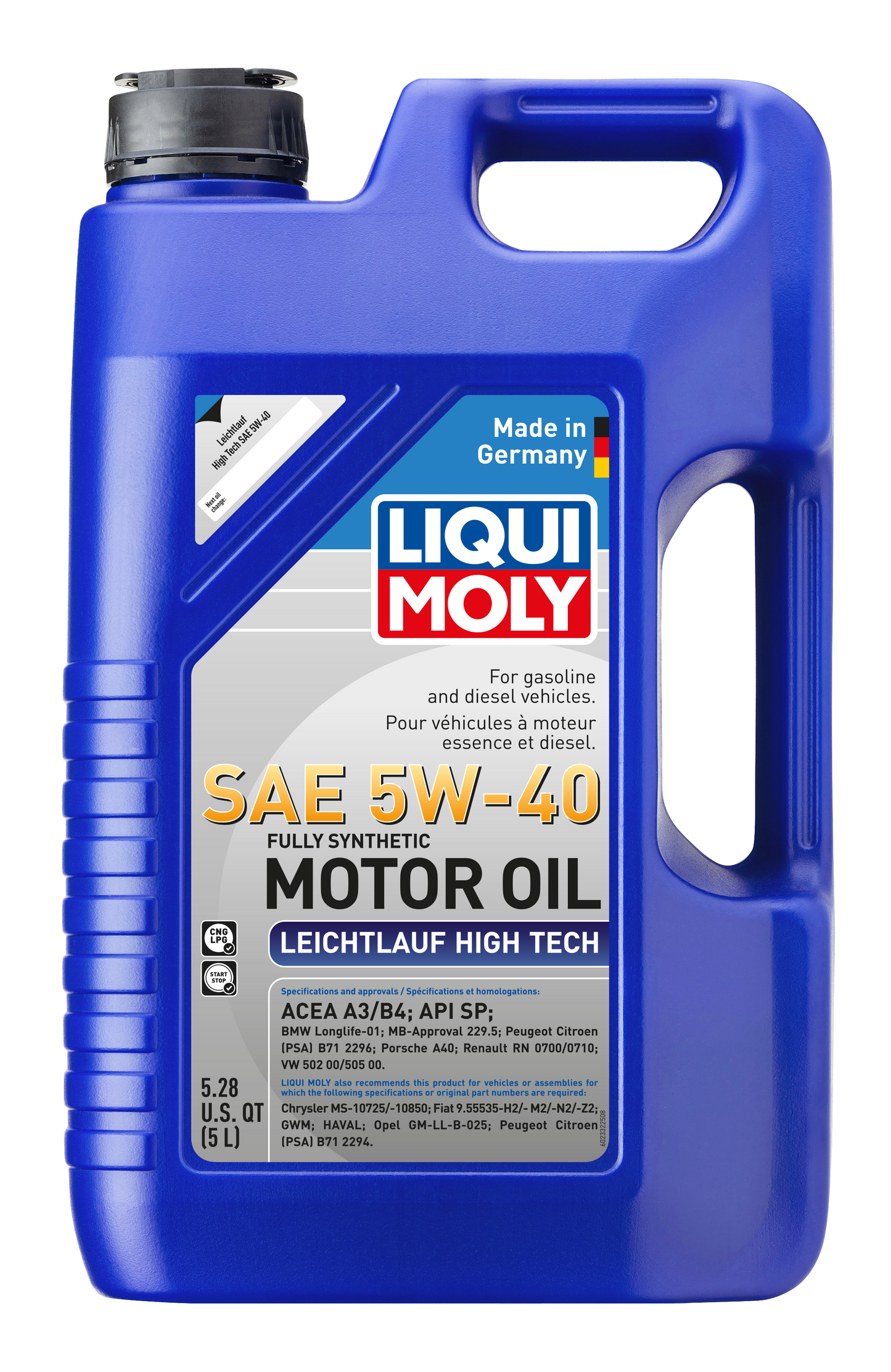 LIQUI MOLY 5W-40 5L 2332 Leicht­lauf High Tech VW 502 00/505 00