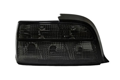 BMW E36 coupe tail lights by K2 Industries, smoked and clear lens design for 1990-1999 model.
