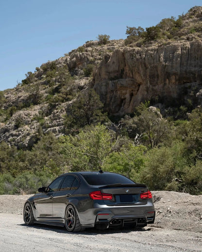 K2 Industries LED tail lights upgrade for BMW 3-Series F30 F35 F80 6th gen LCI style, showing sleek tail light design.