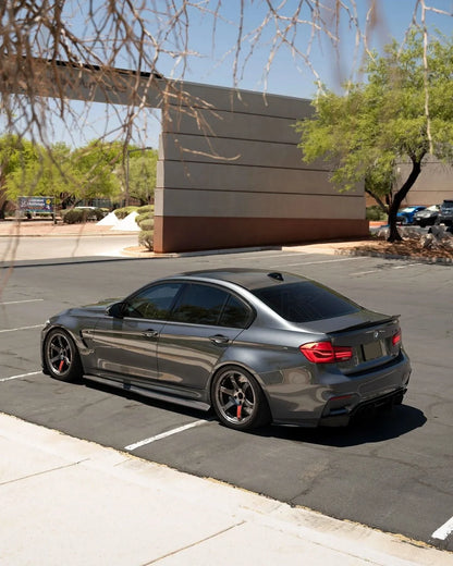 BMW 3-Series F30 F35 F80 LED tail lights upgrade by K2 Industries, showing sleek LCI style tail lights on a 6th gen BMW.