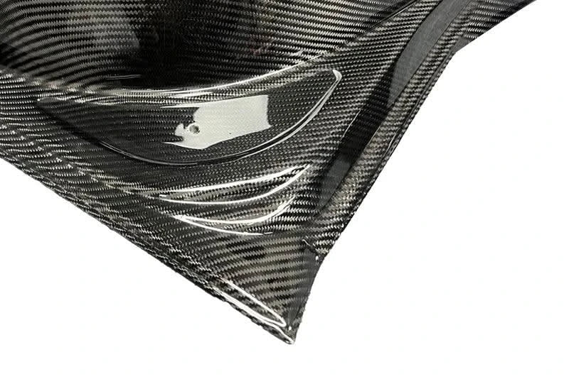 BMW 3 Series G20 G80 M3 carbon fiber doors by K2 Industries, showing sleek black finish and detailed craftsmanship.