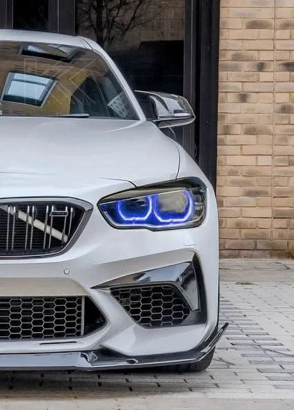 K2 Industries BMW 1 Series F20/F21 DRL module installed in a vehicle, showing the sleek design of the daytime running light component.