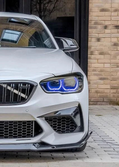 K2 Industries BMW 1 Series F20/F21 DRL module installed in a vehicle, showing the sleek design of the daytime running light component.