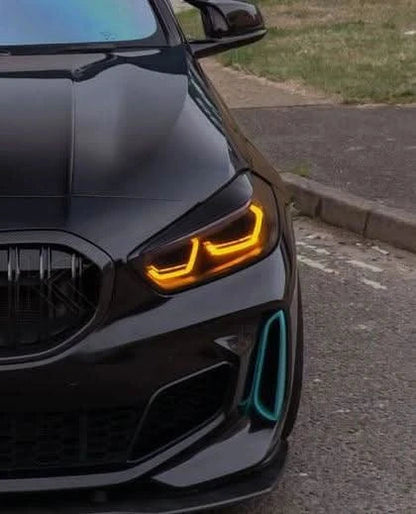 BMW 1 Series F40 F44 DRL module by K2 Industries, showing the sleek LED daytime running light component for models 2019-2024.