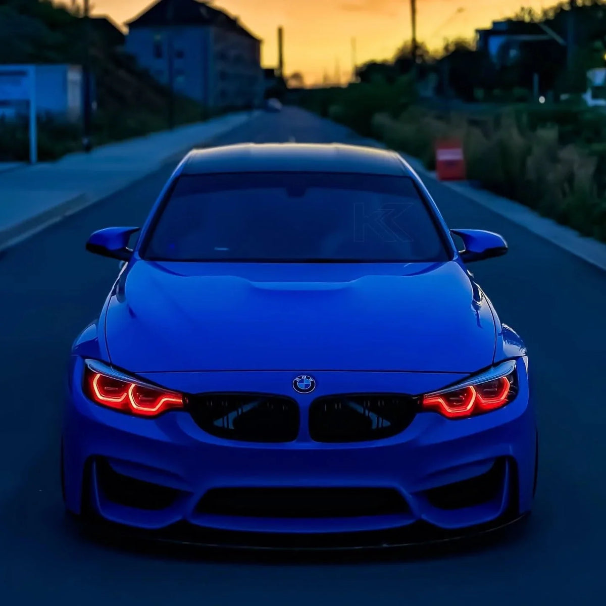 K2 Industries BMW 3/4 Series F80 F33 F83 F32 F82 DRL module installed on vehicle, showcasing LED daytime running lights from 2011-2020