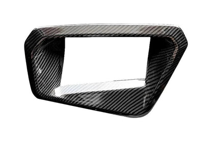 BMW X4 M F98 G02 LCI carbon fiber HUD cover by K2 Industries, showing sleek black textured finish on the vehicle's dashboard area.