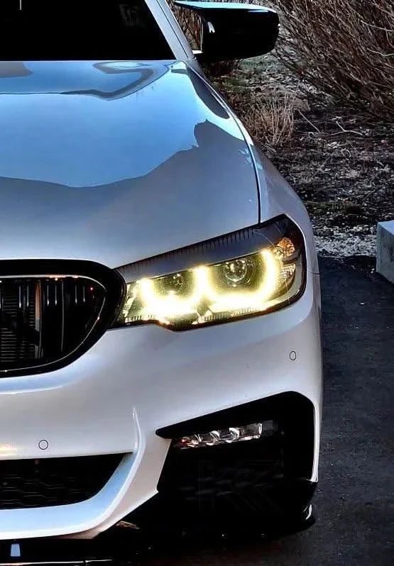 BMW 5 Series G30 G31 G38 CSL Vibrant DRL Module by K2 Industries, front view showing sleek LED daytime running lights.