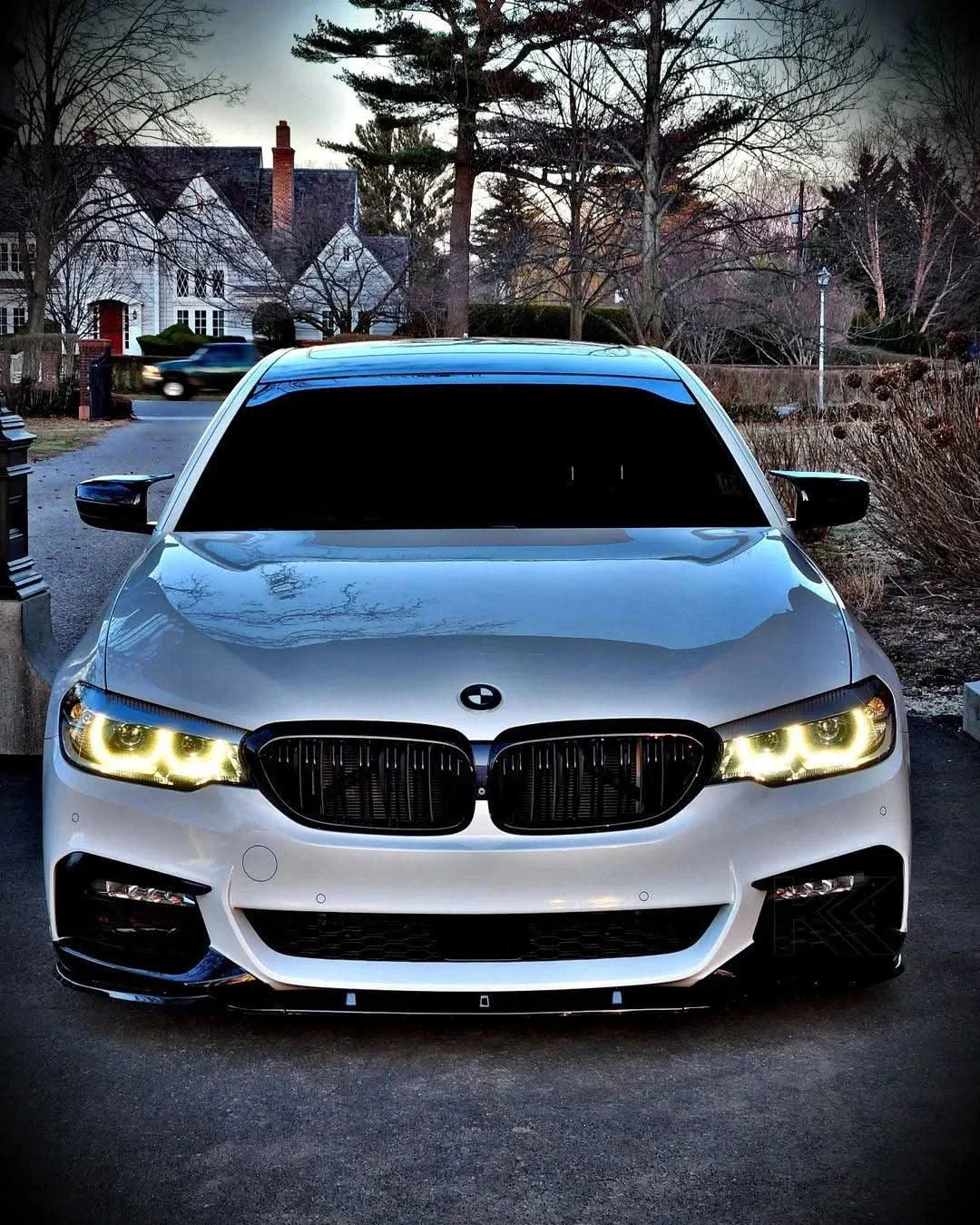 BMW 5 Series G30 G31 G38 CSL Vibrant DRL Module by K2 Industries installed on vehicle's front lighting system