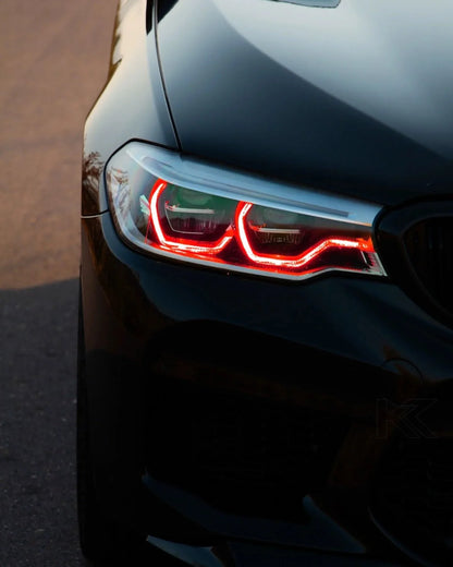 BMW 5 Series G30 G31 G38 CSL Vibrant DRL Module by K2 Industries, close-up of sleek daytime running light module.