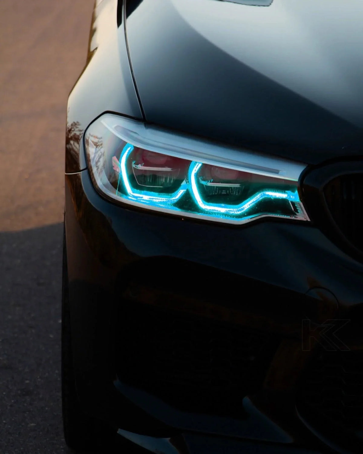 BMW 5 Series G30 G31 G38 CSL Vibrant DRL Module by K2 Industries, showing the bright LED daytime running light component.