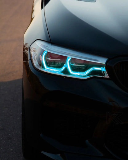BMW 5 Series G30 G31 G38 CSL Vibrant DRL Module by K2 Industries, showing the bright LED daytime running light component.