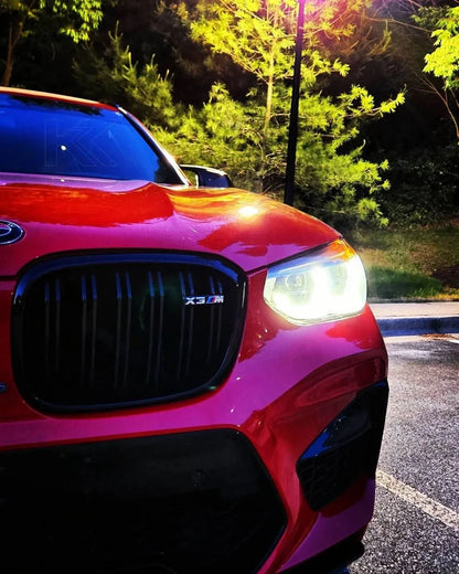 K2 Industries BMW X3 G01 G02 DRL modules installed, showcasing sleek daytime running lights on a 2018+ model.