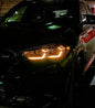 K2 Industries BMW X3 G01 G02 DRL Modules installed, showcasing sleek daytime running light design for 2018+ models.
