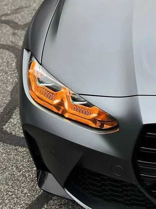 BMW 3/4 Series G80 G82 Vibrant Yellow DRL module by K2 Industries, showcasing the bright yellow daytime running light component.