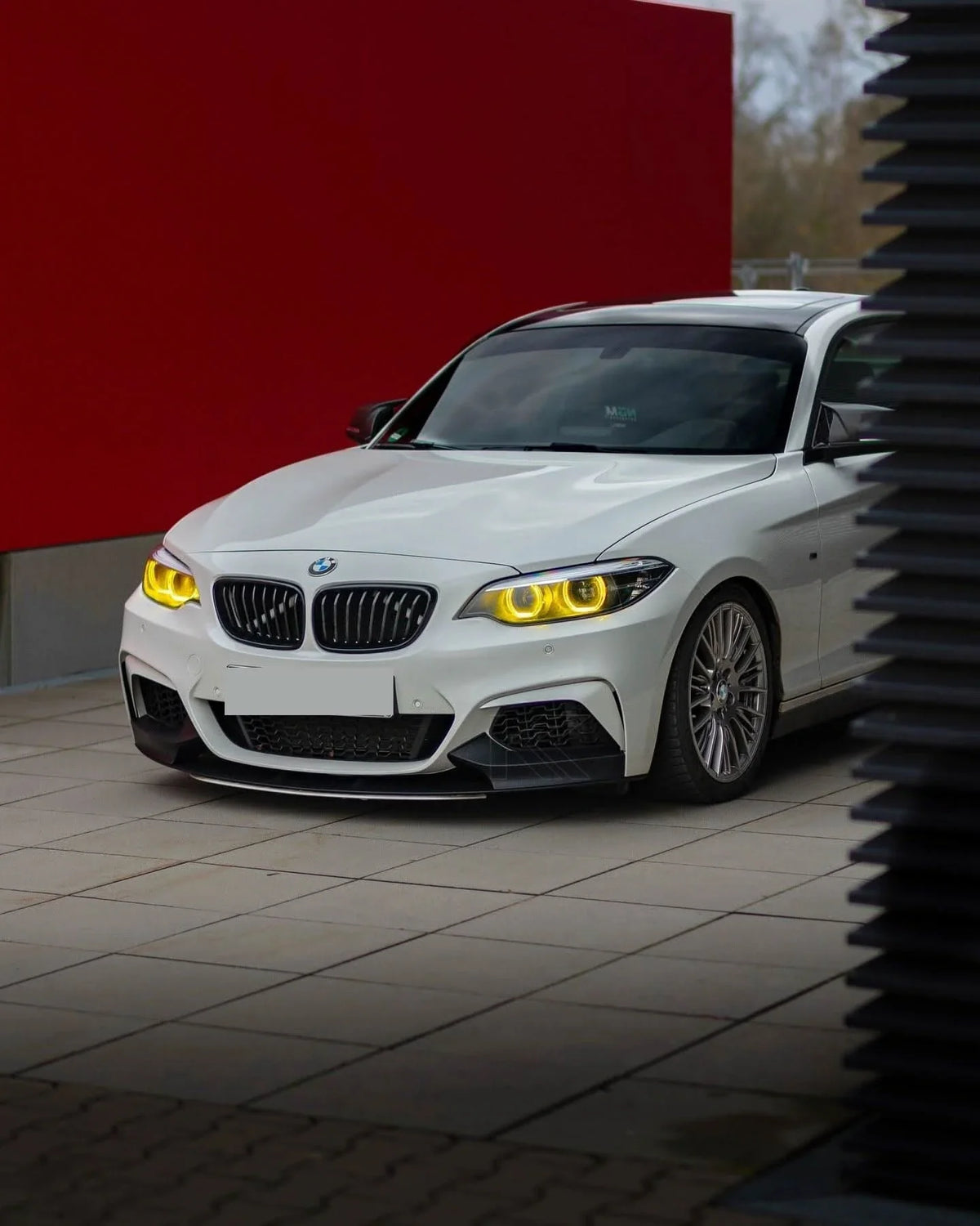 BMW 2 Series F87 DRL module by K2 Industries, showing the sleek, rectangular daytime running light component for model years 2014-2021.