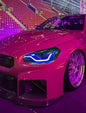 K2 Industries BMW 2 Series M2 G42 G87 DRL module installed in vehicle, showcasing modern daytime running light design.