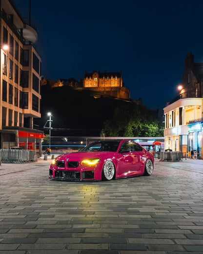 K2 Industries BMW 2 Series M2 G42 G87 DRL Module installed in a 2022+ vehicle, showcasing sleek daytime running lights.