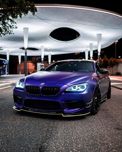 K2 Industries BMW 6 Series M6 F06 F12 F13 DRL module installed in a vehicle, showcasing LED daytime running lights.