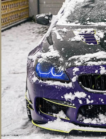 K2 Industries BMW 6 Series M6 F06 F12 F13 DRL module installed in a vehicle, showcasing the LED daytime running light component.