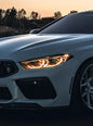 BMW 8 Series M8 G14 F91 G15 F92 F93 CSL DRL module by K2 Industries, close-up of the sleek daytime running light component.