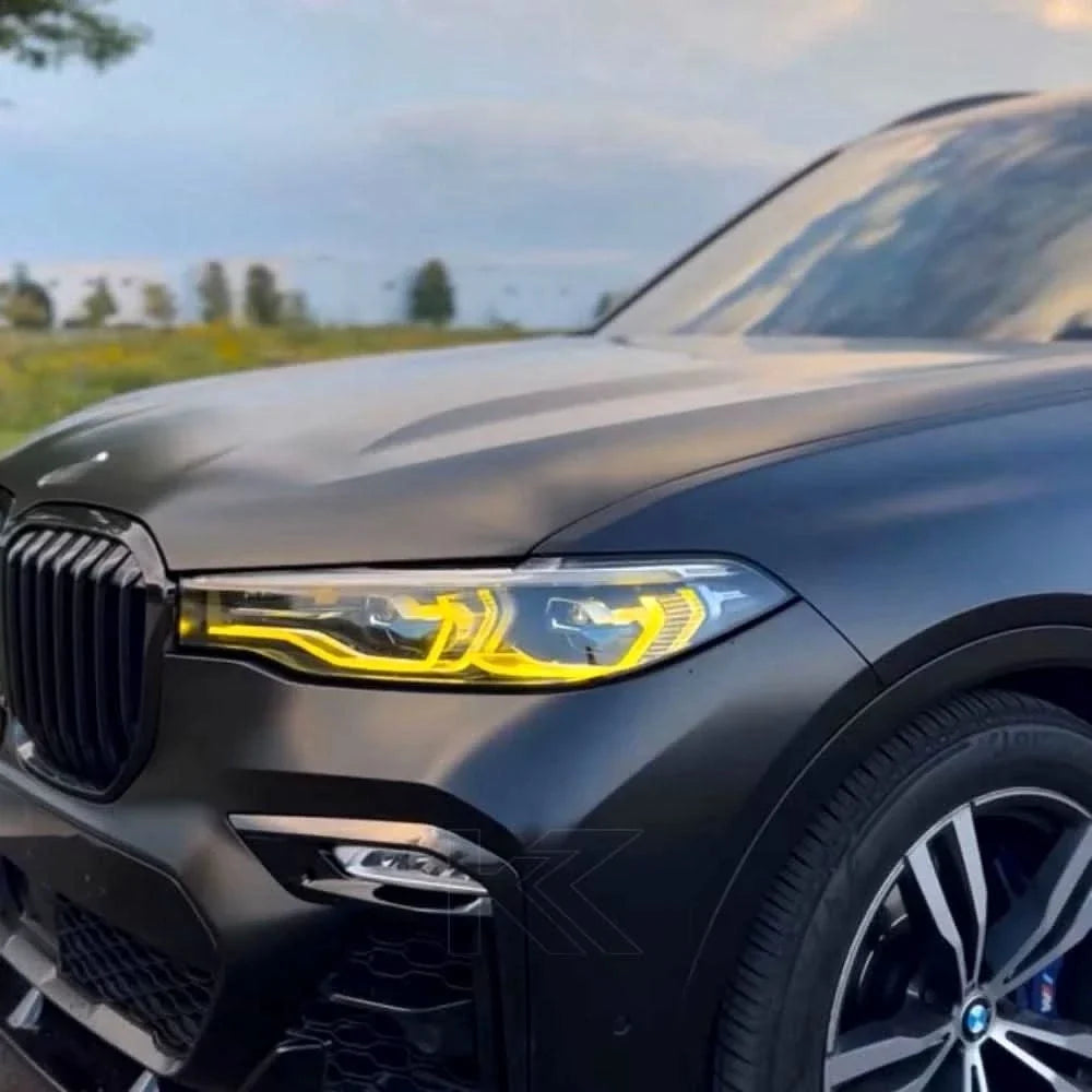 K2 Industries BMW X Series X7 G07 DRL Module 2018+ with LED daytime running lights installed on vehicle front.