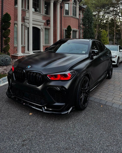 K2 Industries BMW X Series X5 G05 and X6 G06 CSL DRL module installed in vehicle, showcasing modern daytime running lights.