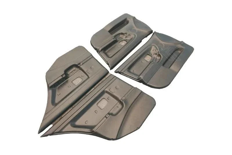Lightweight door card trim panels for BMW 3 Series E36 Sedan, 1990-2000, by K2 Industries, showing close-up of sleek interior design.