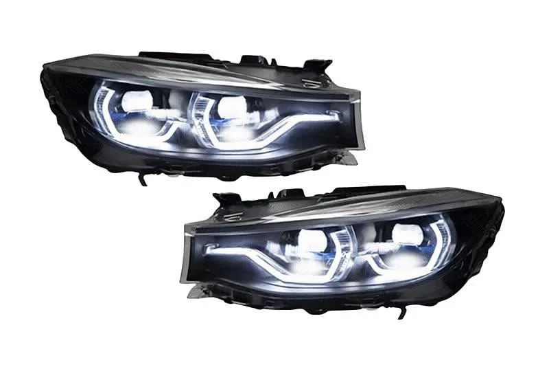 BMW 3 Series F34 GT LED projector lens headlights by K2 Industries, showing sleek headlight assembly with modern lighting technology.