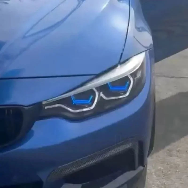 K2 Industries LED headlights for BMW 4 Series F32, F33, F82, F36, F83 M4, F80 M3, featuring X Laser Style design.