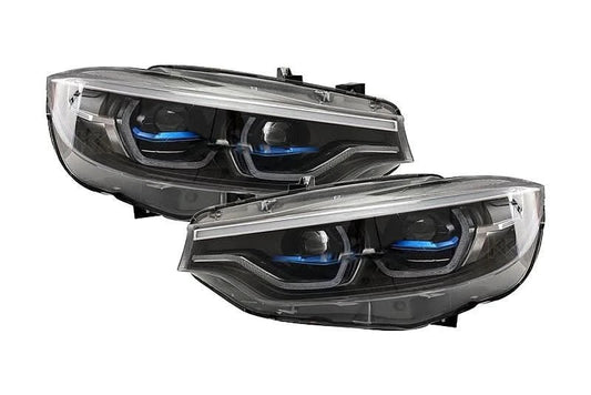 K2 Industries LED headlight for BMW 4 Series F32, F33, F82 M4, featuring laser style design, 2014-2019 model year.