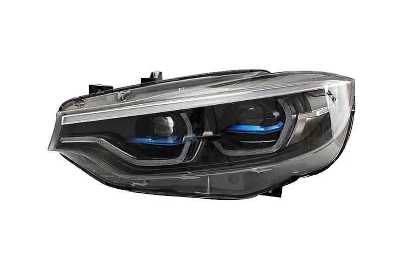 BMW 4 Series F32, F33, F82 M4 Laser Style LED headlights by K2 Industries, showing sleek design and bright LED detailing.