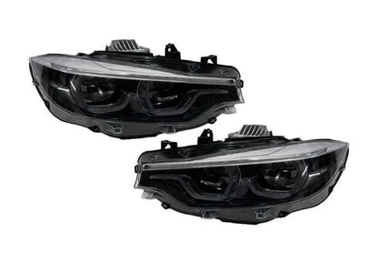 BMW 4 Series F32, F33, F82, F83 M4 and F80 M3 K2 Industries LED headlights with sleek design and bright illumination.