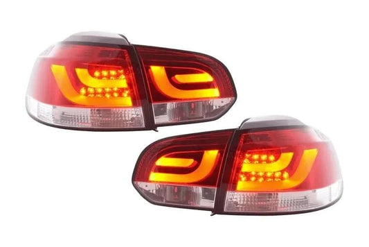 VW Golf Mk6 GTI LED Bar Red Tail Lights V1 (2008-2014) - AudiGear.com - Tail Lights