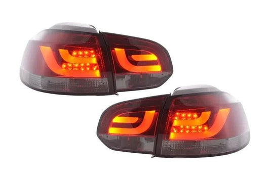 VW Golf Mk6 GTI LED Bar Red/Smoked Tail Lights V1 (2008-2014) - AudiGear.com - Tail Lights