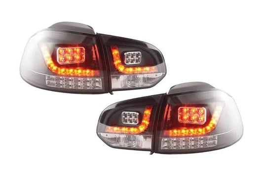 VW Golf Mk6 GTI LED Black Tail Lights V2 LED Indicators (2008-2014) - AudiGear.com - Tail Lights