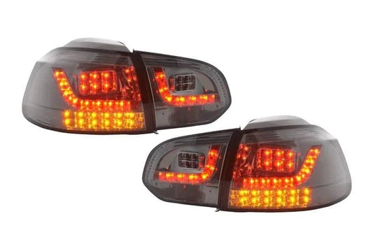 VW Golf Mk6 GTI LED Clear Smoked Tail Lights V2 LED Indicators (2008-2014) - AudiGear.com - Tail Lights