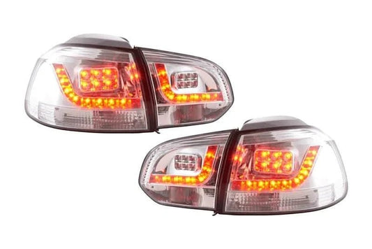 VW Golf Mk6 GTI LED Clear Tail Lights V2 (2008-2014) - AudiGear.com - Tail Lights