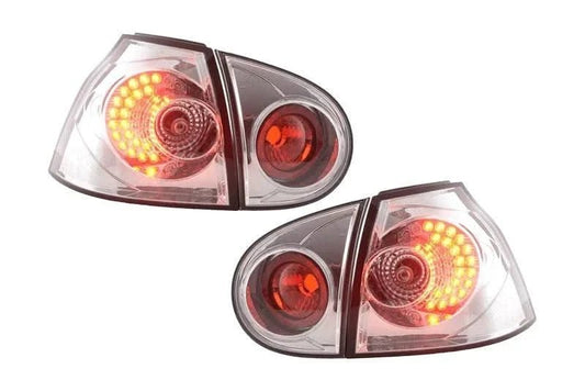VW Golf 5 Mk5 OEM Style Chrome Tail Lights (2003-2008) - AudiGear.com - Tail Lights