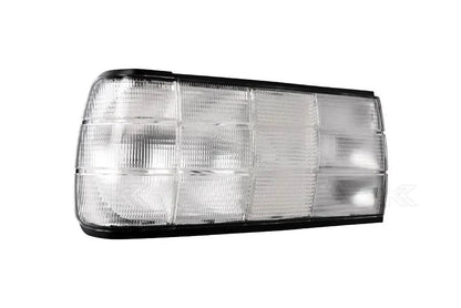 Clear taillights for BMW 3 Series E30 facelift by K2 Industries, showing sleek design and distinctive lighting elements.