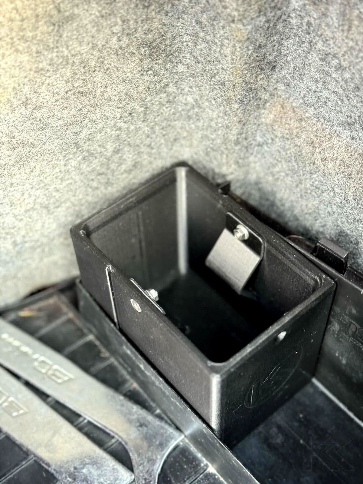 Black 3D printed plastic oil holder for BMW E36 Coupe, Sedan, Compact Series 3 from K2 Industries, 1991-2000.
