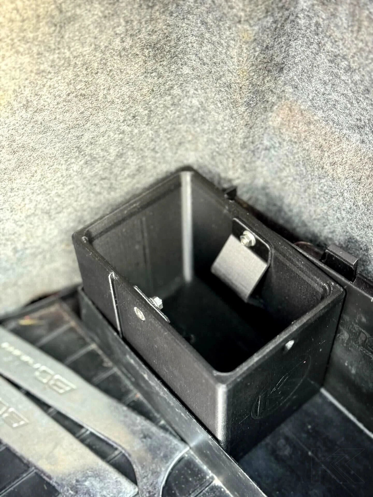 Black 3D printed plastic oil holder for BMW E36 Coupe, Sedan, Compact Series 3 from K2 Industries, 1991-2000.