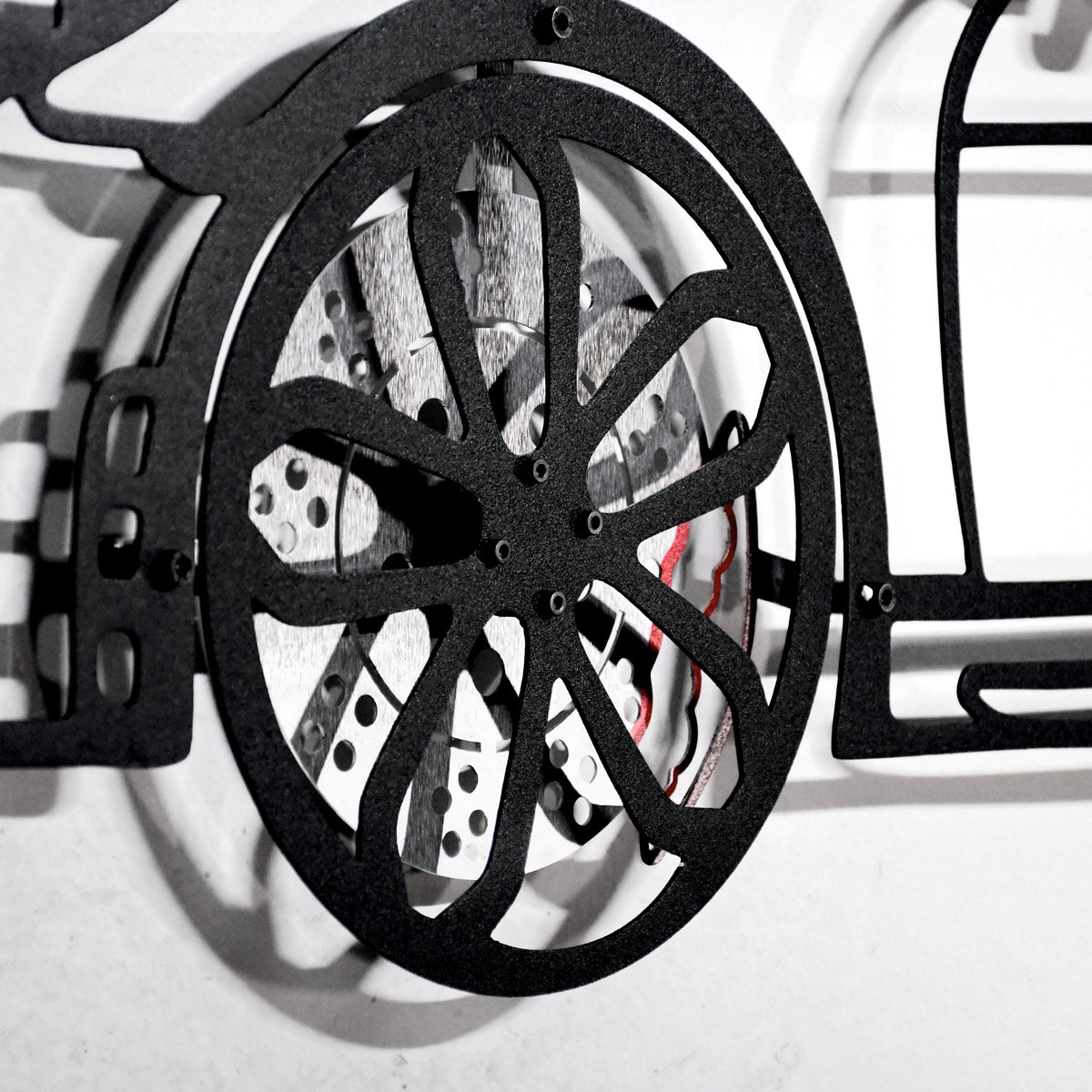 2020 Porsche Cayman GT4 Wall Art – Steel Silhouette with Spinning Wheels-KAFMEKA007 - AudiGear.com - Metal Car Wall Art